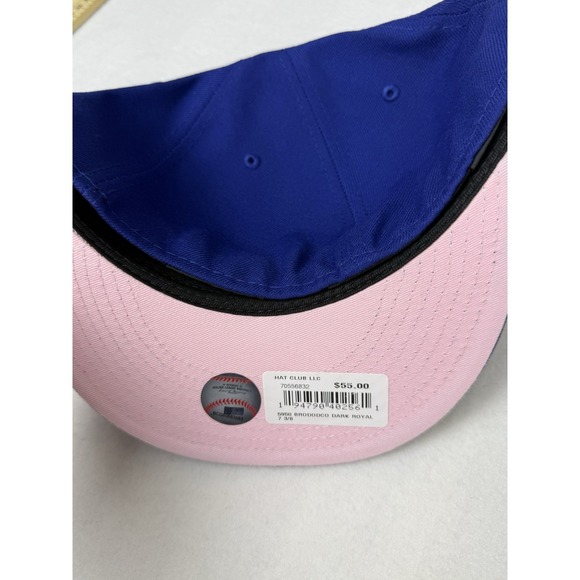 Hat Club Brooklyn Dodgers Ebbets Field Patch Pink Bottom UV 7 3/8